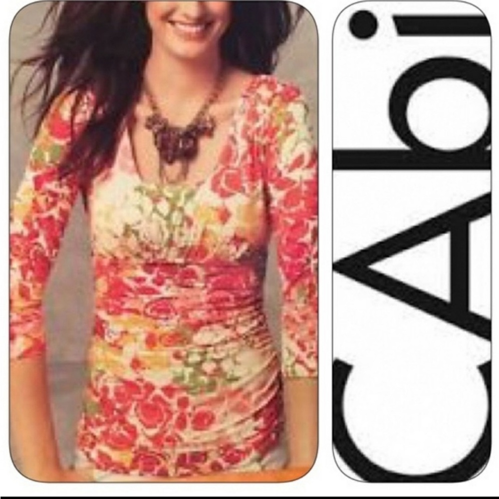 CAbi Rose Floral Top